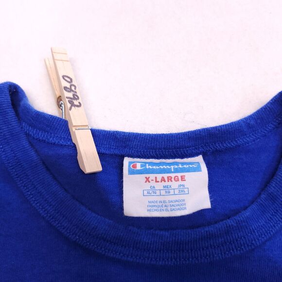Champion Casual Short Sleeve Pullover T-Shirt Mens Size Extra Large XL Blue - Picture 3 of 10